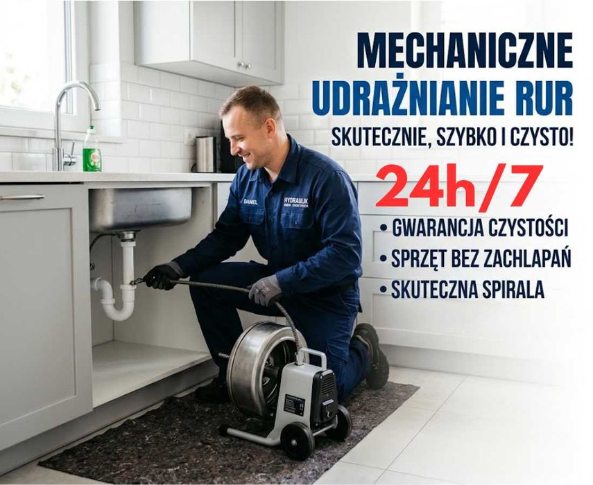Mechaniczne Udrażnianie Rur 24h/7 – Skutecznie, Szybko i Czysto!