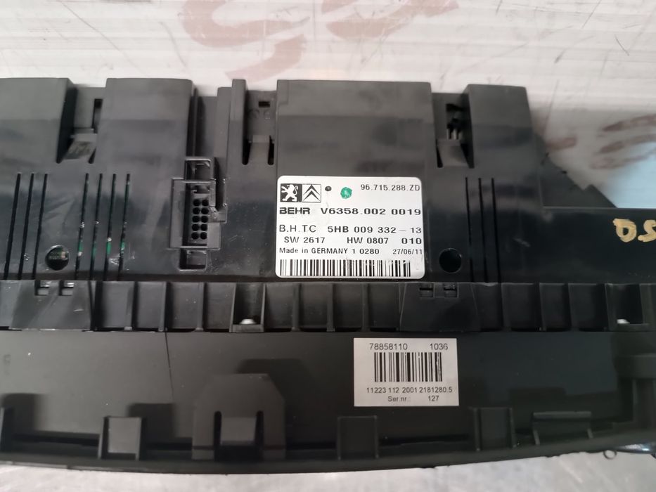 Comando Chauffage / Sofagem CITROËN C5 III Break 1.6 HDi 115 (84 kW / 114 cv) [06.2012 - 06.2015] - 96715288ZD
