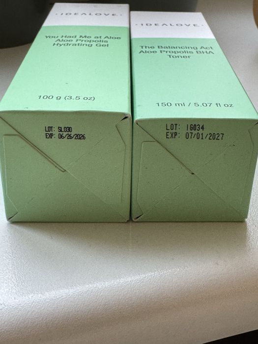 Зволожувальний гель та тонік з алое та прополісом Idealove Iherb
