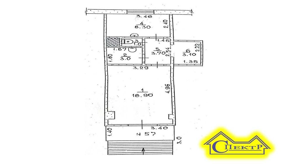 Макулан 38 кв.м. Червона лінія