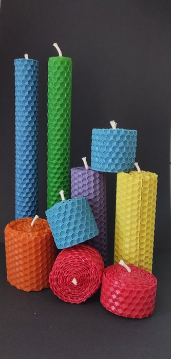 Свічки з вощини ручної роботи