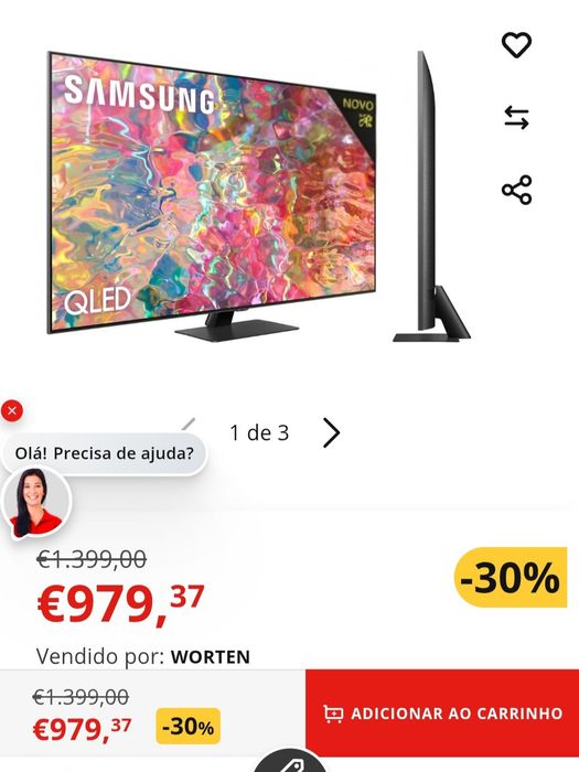TV samsung 55" QLED