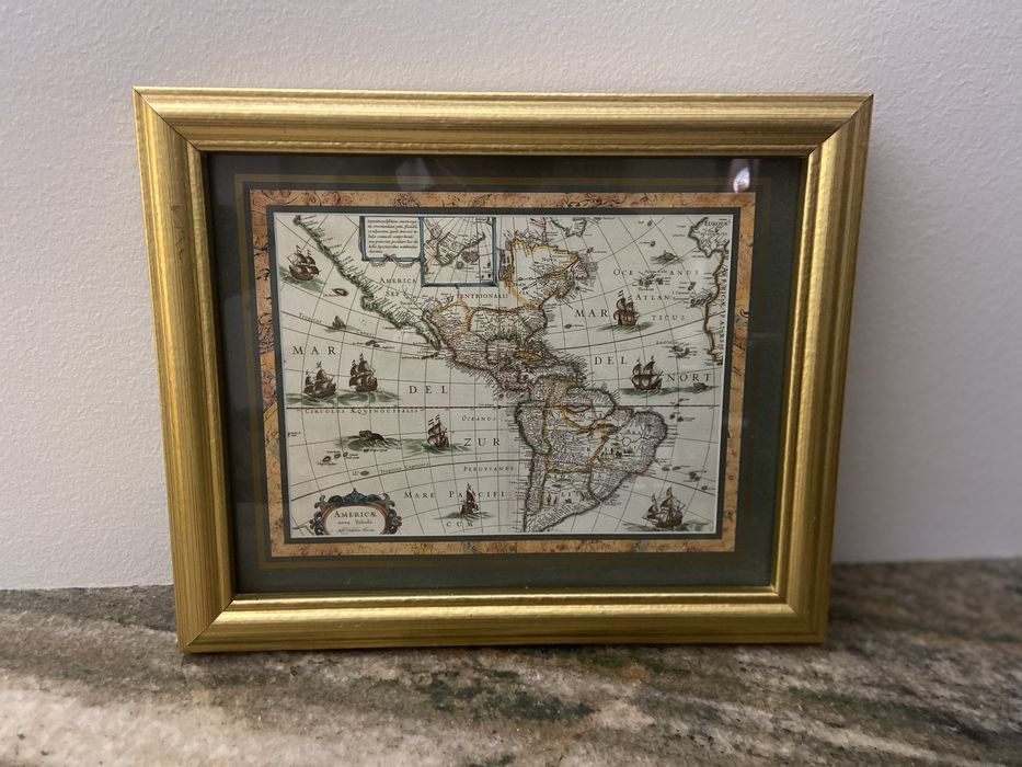 Quadro “Carta nova America”