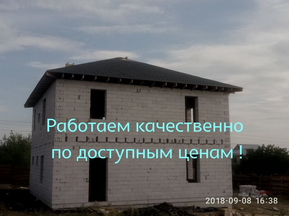 Кладка кирпича газоблоков газобетона строительство дома кирпичная