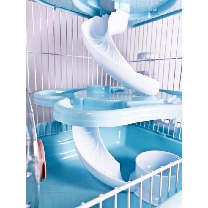 Просторная клетка для хомяков AV012B. Яркие цвета! 36х27х41см