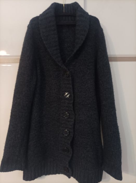 Sweter granatowy rozpinany rozm L 40 jak nowy