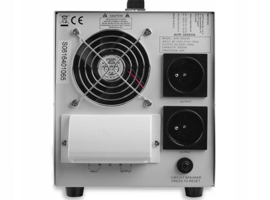 Стабілізатор напруги Volt Polska AVR3000 3 кВт•стабилизатор напряжения