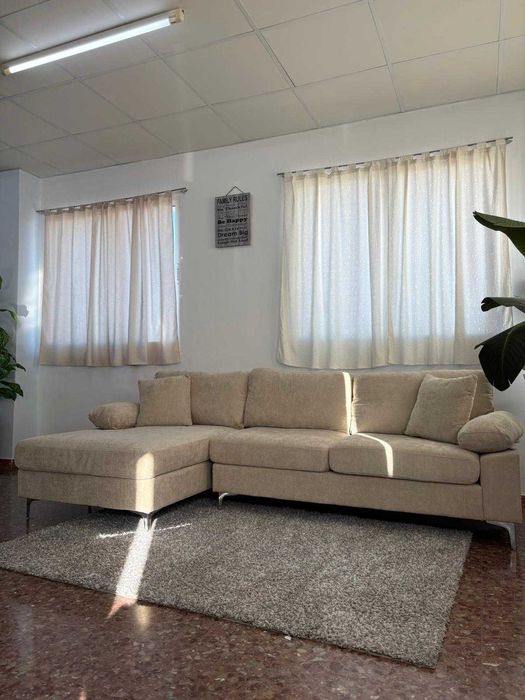 Sofa chaisleogue bege Paga na ato entrega Envio gratis
