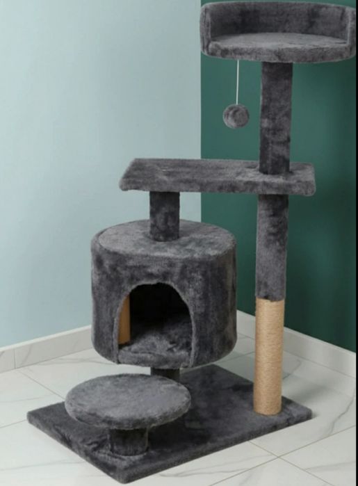 Duży Drapak dla Kota z Domkiem i Legowiskiem - 87 cm