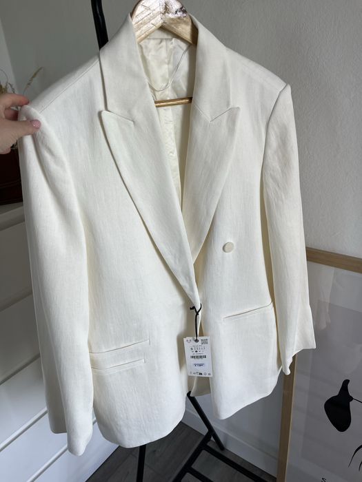 Лляний оверсайз піджак zara
