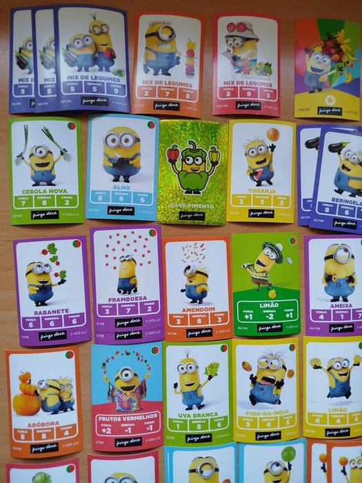 Cartas cromos minions Pingo Doce