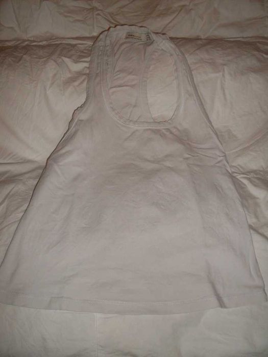 top branco zara tamanho s