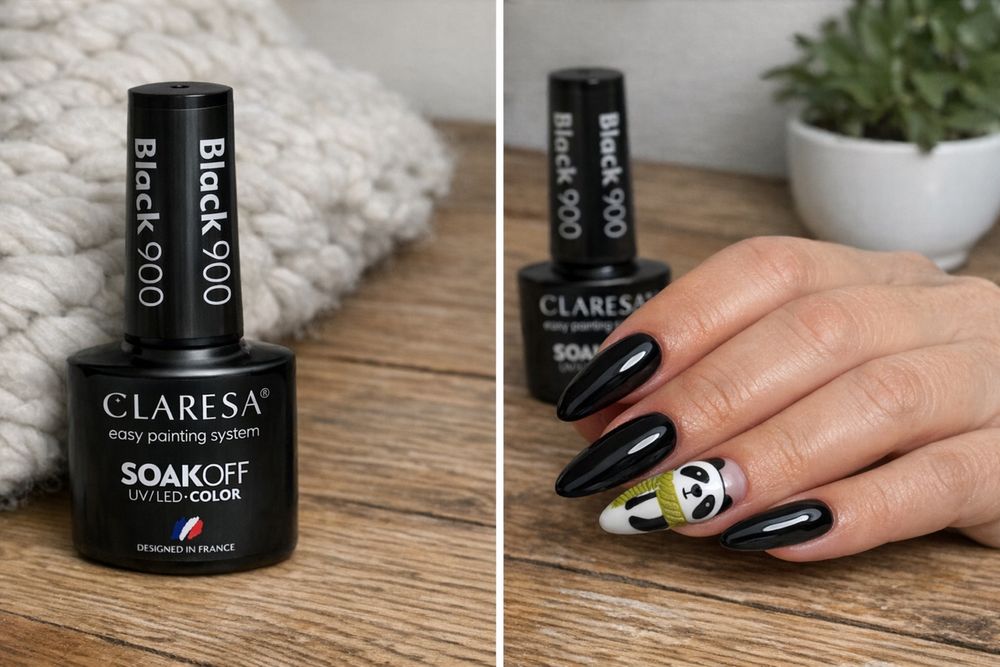 Claresa - lakier hybrydowy czarny 900 5 ml