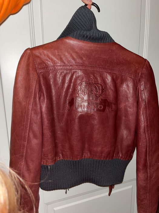 Leather jacket, оригинальный бомбер из натуральной кожи