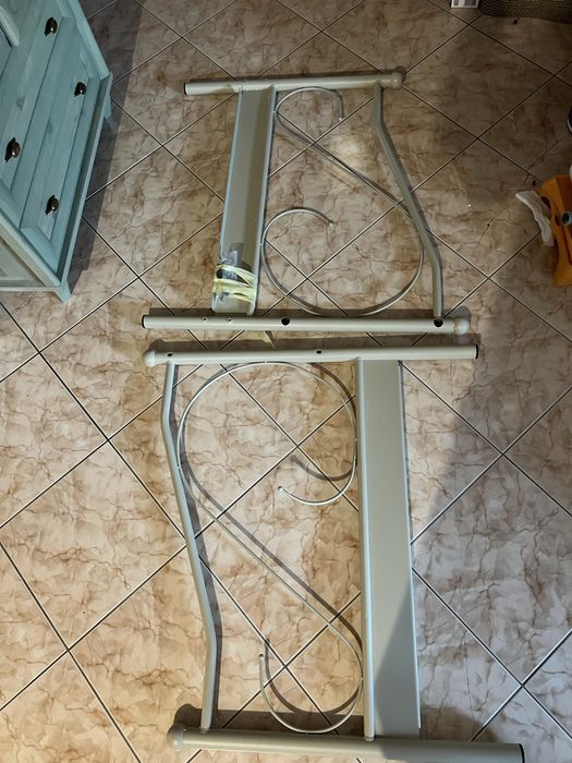 Łóżko metalowe 90x200 + materac DREAMZONE + stelaż Breckle (Stan bardzo dobry)