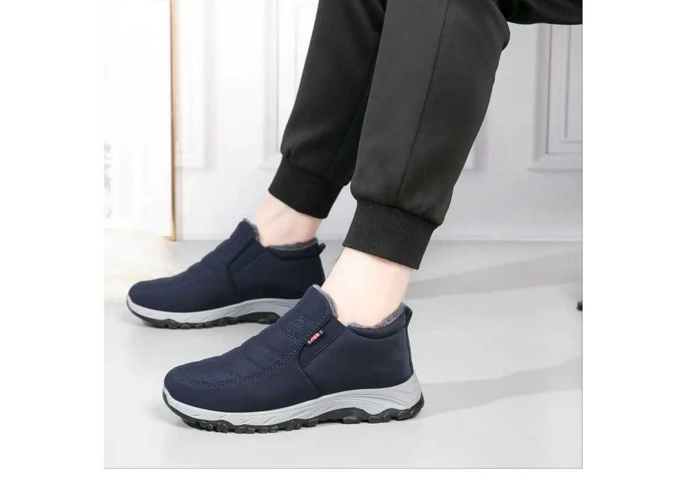 męskie OCIEPLANE buty zimowe niebieskie nowe /41