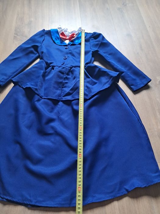 Sukienka wiktoriańska mary poppins strój przebranie 110-116