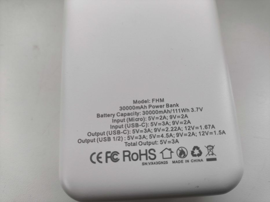 Павербанк vention 30 000 mAh 22.5 W