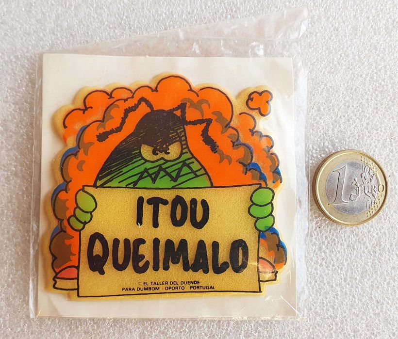 3 Antigos Autocolantes ~ "TOU" ~ Almofadados ~ Brindes Anos 80 ~ #3