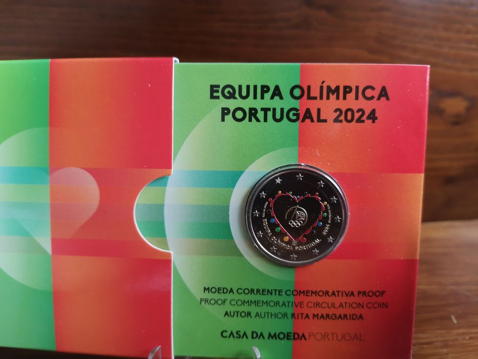 Moeda proof comemorativa 2 € "Equipa Olímpica Portugal"