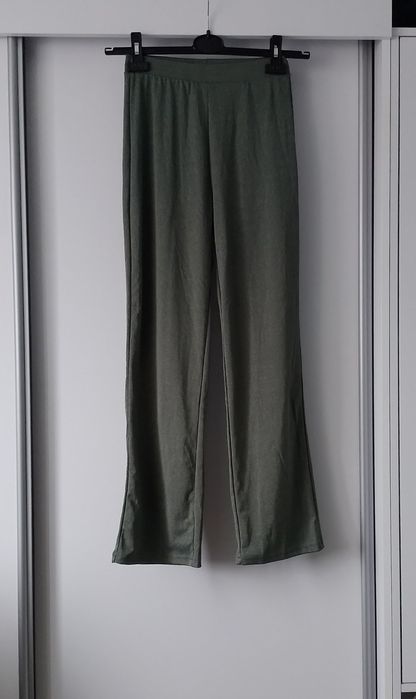 Zielone getry legginsy spodnie damskie rozm S