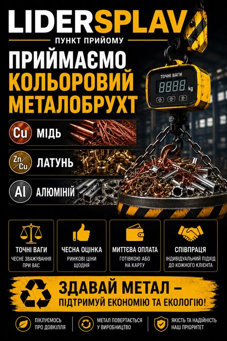 Прийом кольорового металобрухту