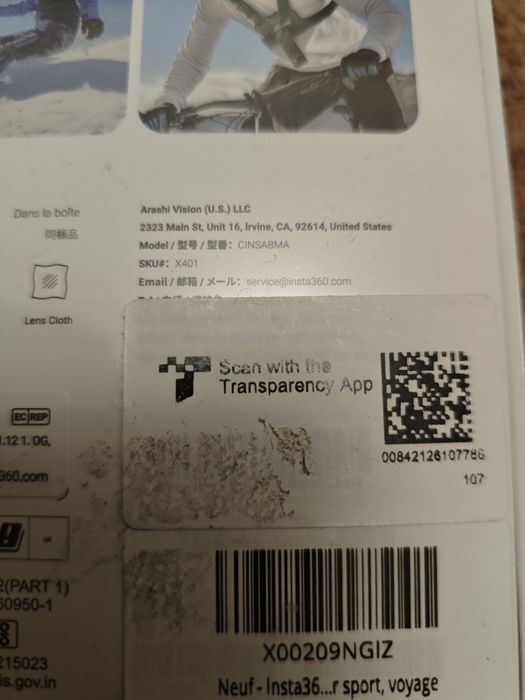 Екшн-камера Insta360 X4 8K Standard Bundle (CINSABMA)