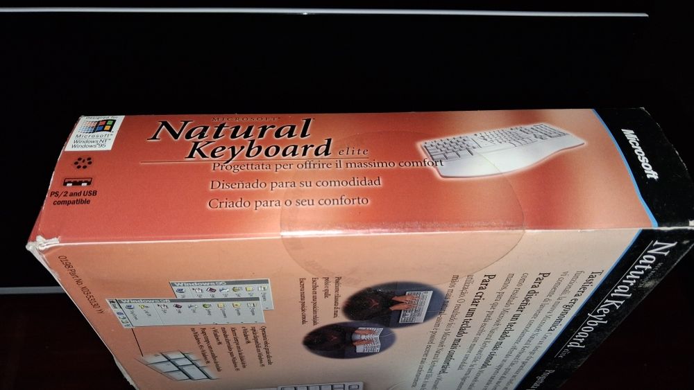 Teclado Ergonómico Vintage Microsoft Natural Keyboard Elite (Novo e