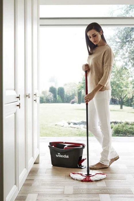 VILEDA TURBO Easy Wring Clean Mop obrotowy z wiadrem + wkład 2w1