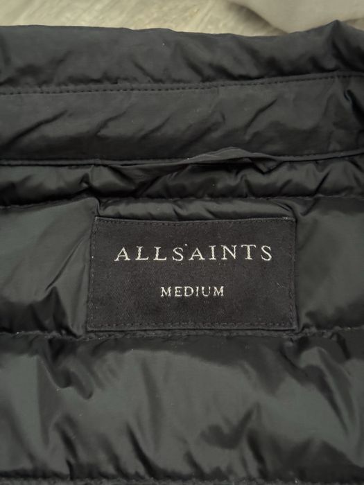 Микропуховик All Saints Black Dark Grey Hughes Padded Jacket