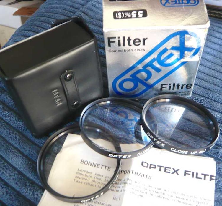 Conjunto de Lentes de Aproximação, "Close up set", OPTEX 55mm