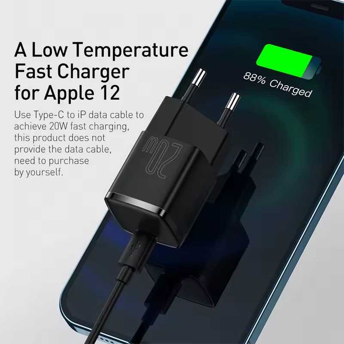 Зарядний пристрій Baseus Cube PD Quick Charger 20W EU