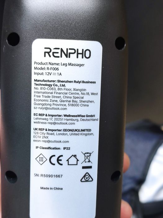 Продам новий повітряно-компресійний масажер для ніг Renpho Aeria Ultimate 2Z (модель R-F006)