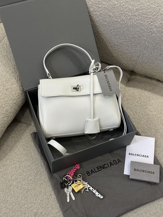 Сумка жіноча Balenciaga Rodeo Mini White/Silver 23"