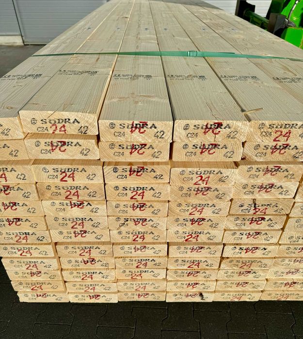 Drewno konstrukcyjne 45x145 c24 Kantówka strugana świerkowa Legar