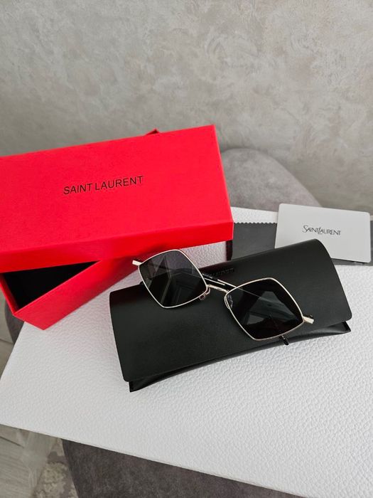 Ромби срібні Saint Laurent люкс фабрика 1:1 з оригіналом