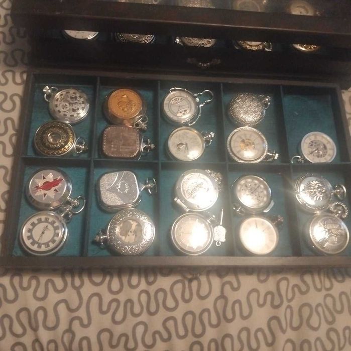 Coleção de relogios de bolso