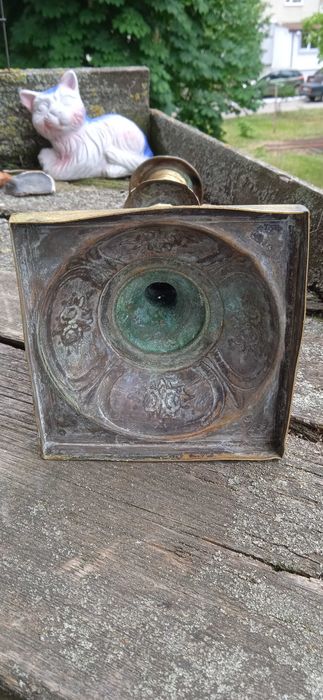 Старинный подсвечник латунь стиль «Модерн» Иосиф Фраже (Fraget)