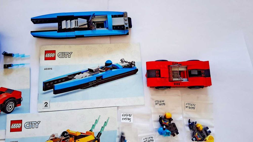 Lego City 60395 Combo Race Pack em peças novas semi montado
