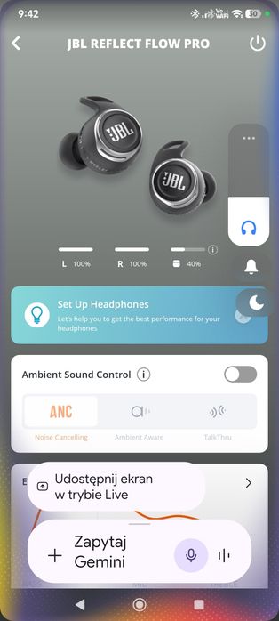 Słuchawki JBL reflect flow pro