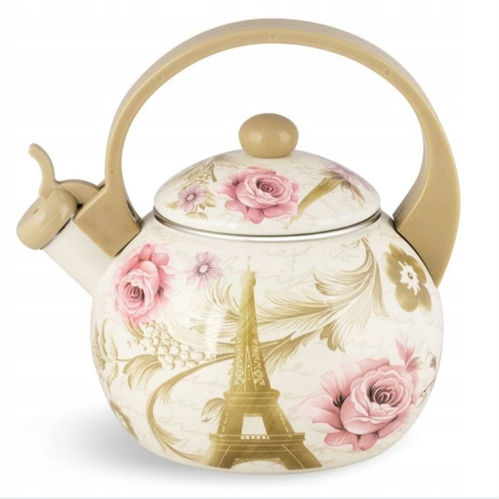 Czajnik emaliowany z gwizdkiem 2,2 L gaz indukcja (Eiffla)