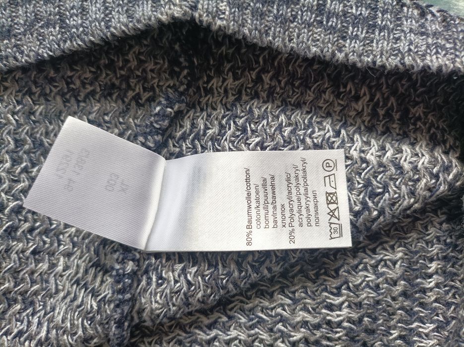 Męski Sweter/Bawełna/Conleys Blue XL/Granatowy/Melanż/Struktura