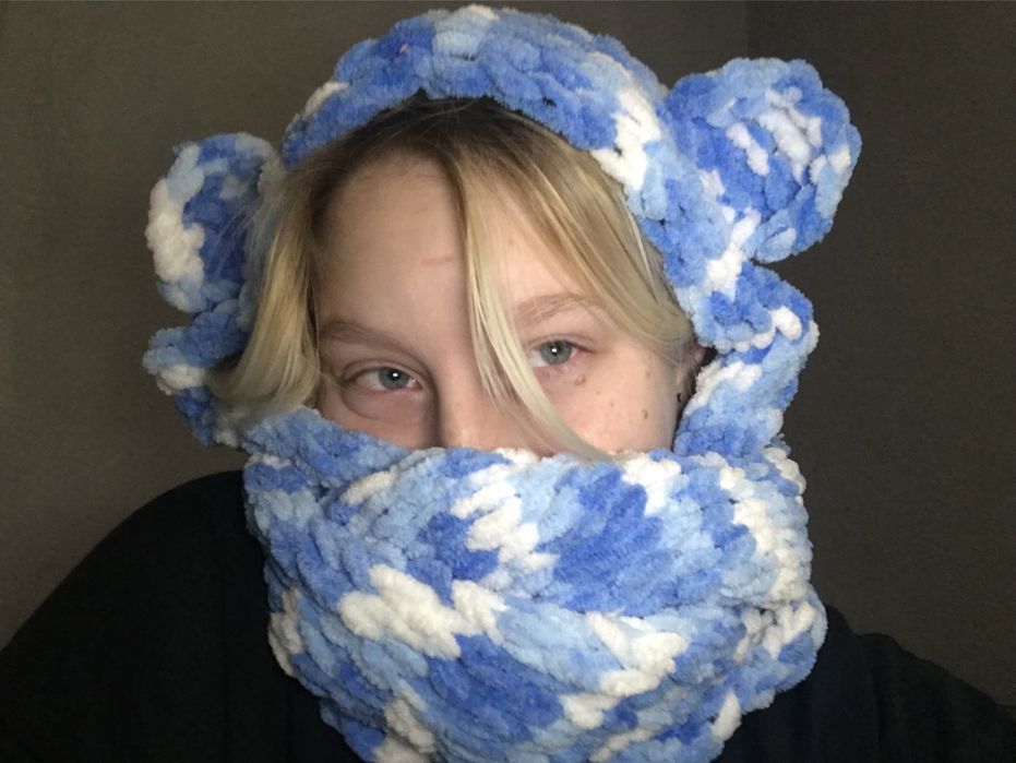 Шарф-капюшон , ручна робота