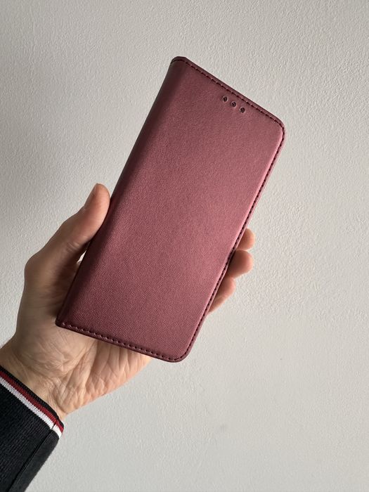 Etui z klapką zamykane bergundowe do XIAOMI 15T PRO