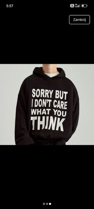 Czarna Bluza House z nadrukiem