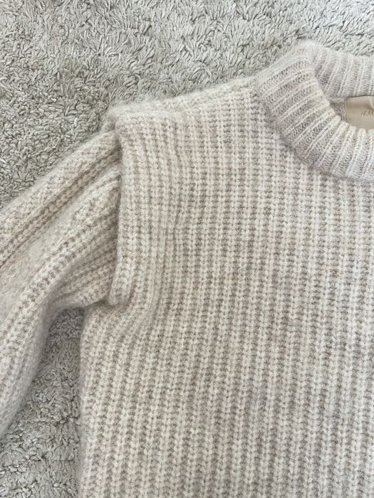 Sweter H&M wełniany S/36 podniesione ramiona