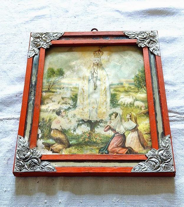 Quadro imagem Nossa Senhora de Fátima e os Pastorinhos