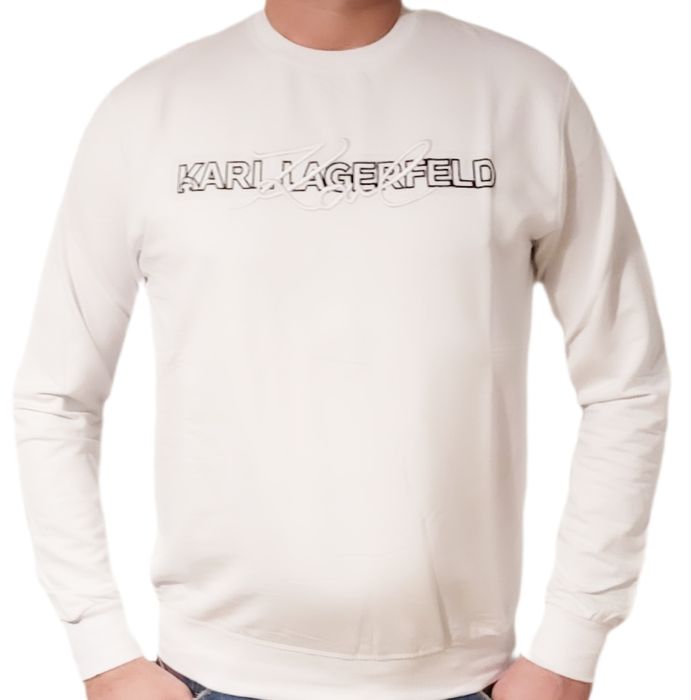 Bluza Karl Lagerfeld męska biała
