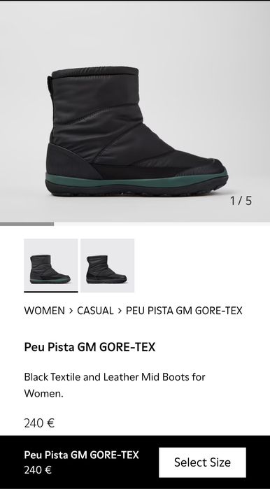 Camper чоботи 40(39) 25,1-25,7 см
На вузьку ногу