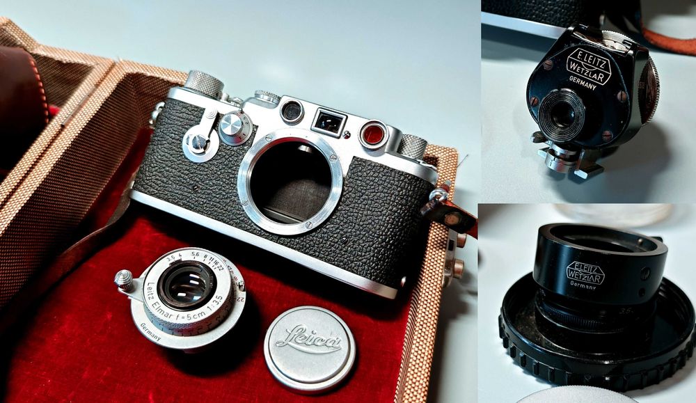 Aparat LEICA IIIC ( Leitz ) + Leica 50mm + 90mm Rzadki UNIKAT Zobacz !